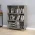 Madesh 3-Shelf Bookcase - Light Grey, Pinewood