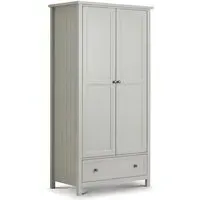 Madge 2-Door Wardrobe with Drawer - Dove Grey, Pine