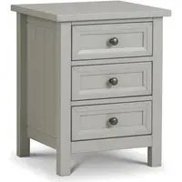 Madge 3-Drawer Bedside Cabinet - Dove Grey, Pine