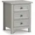 Madge 3-Drawer Bedside Cabinet - Dove Grey, Pine