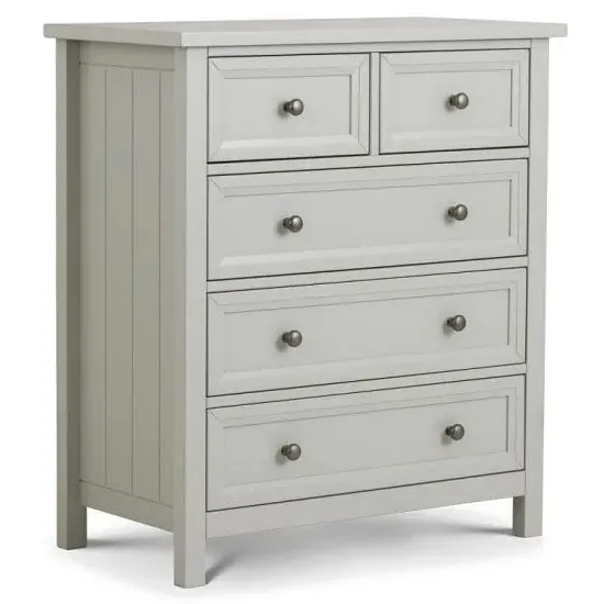 Madge 5-Drawer Chest of Drawers - Dove Grey