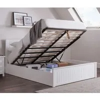 Madge Double Ottoman Bed with Storage - White, Pine alternate view