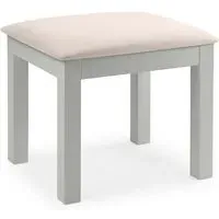 Madge Dressing Stool - Dove Grey, Pine