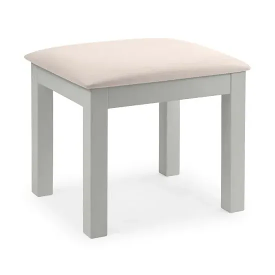 Madge Dressing Stool - Dove Grey, Pine image