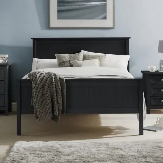 Madge Single Bed Frame - Anthracite, Pine image