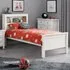 Madge Single Bed with Bookcase - Surf White, Wood