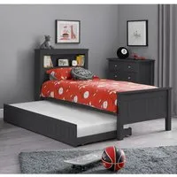 Madge Single Bed with Underbed - Anthracite, Pine