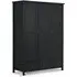 Madge Wide 3-Door Wardrobe with Drawers - Anthracite, Pine