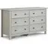 Madge Wide 6-Drawer Chest of Drawers - Dove Grey