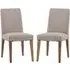 Madisen Dining Chairs in Pair - Taupe, Velvet