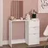 Madisen Dressing Table with 3 Drawers and Mirror - White