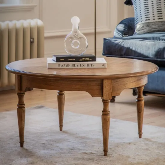 Madisen Round Coffee Table - Peroba