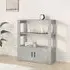 Madison Shelving Unit with 2 Doors - Concrete Effect