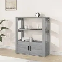 Madison Shelving Unit with 2 Doors - Grey Sonoma Oak