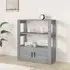 Madison Shelving Unit with 2 Doors - Grey Sonoma Oak