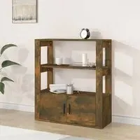 Madison Shelving Unit with 2 Doors - Smoked Oak