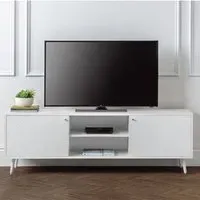 Madra TV Stand with 2 Doors - White, MDF