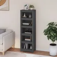 Madrid 5-Tier Bookshelf - Grey, Pine Wood