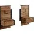 Madrid Bedside Cabinet with 2 Doors - Chestnut Oak