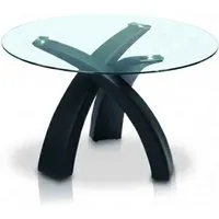 Madrid Round Dining Table - Black, Glass alternate view
