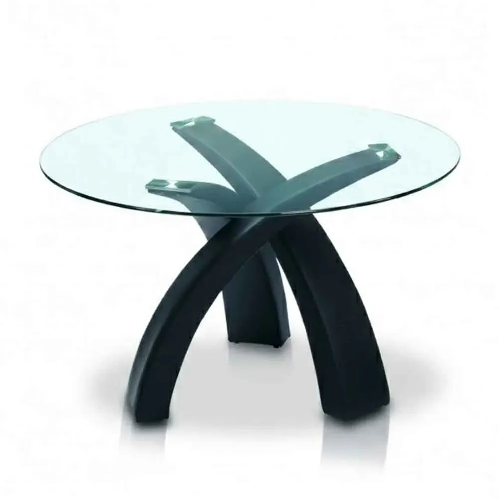 Madrid Round Dining Table - Black, Glass product