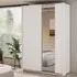 Madrid Wardrobe with 2 Sliding Doors and LED - White