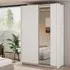 Madrid Wardrobe with 2 Sliding Doors and LED - White