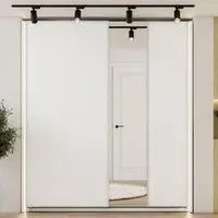 Madrid Wardrobe with 2 Sliding Doors and LED - White