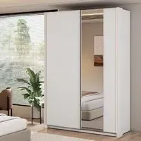 Madrid Wardrobe with 2 Sliding Doors - White