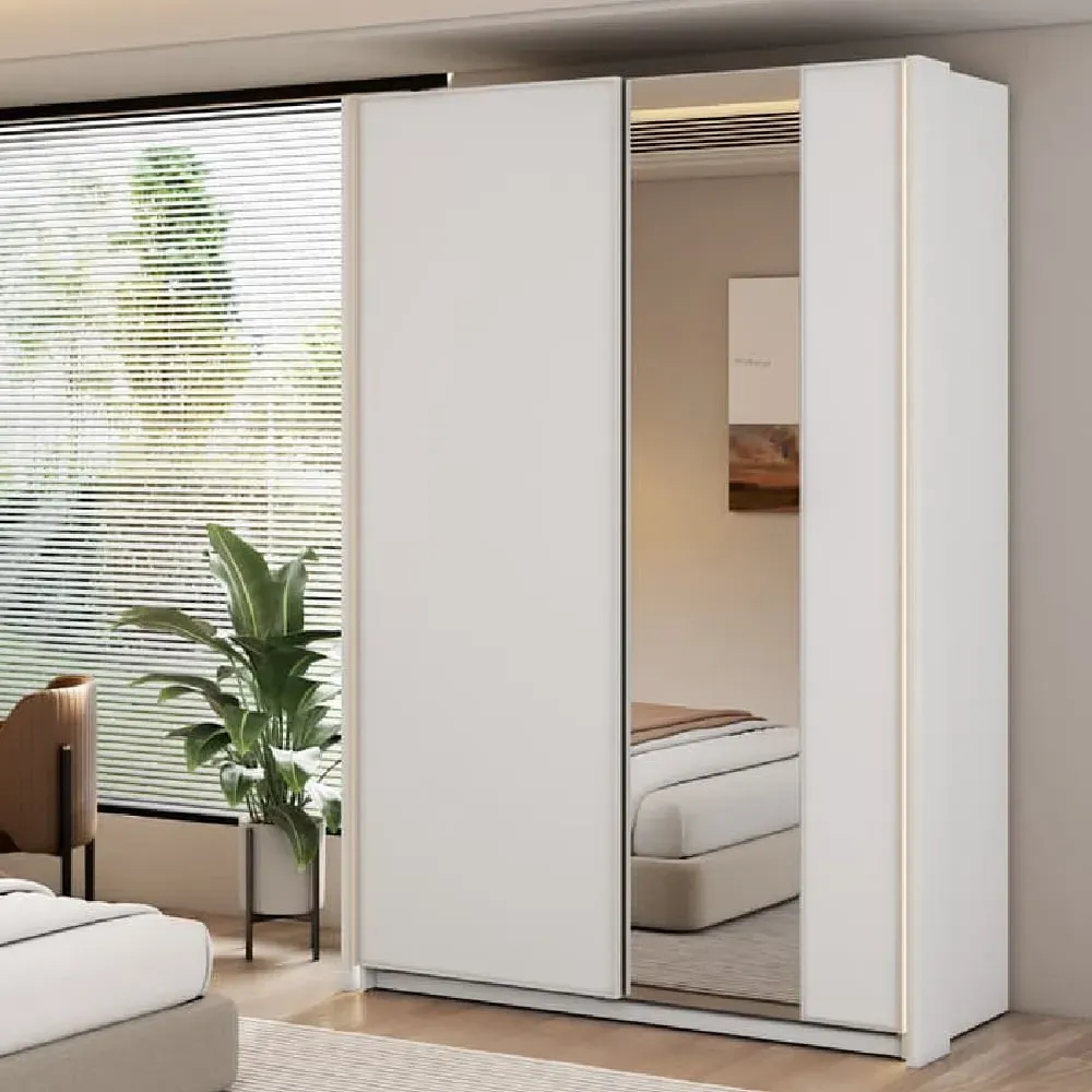 Madrid Wardrobe with 2 Sliding Doors - White image
