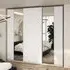 Madrid Wardrobe with 3 Sliding Doors and LED - White