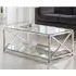 Maemi Coffee Table with Storage - Clear, Chrome
