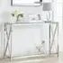 Maemi Console Table with Storage - Clear, Chrome