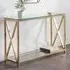 Maemi Console Table with Storage - Clear, Gold