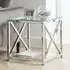 Maemi Lamp Table with Storage - Clear, Chrome