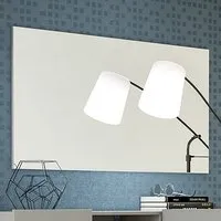 Maestro Large Rectangular Wall Mirror - Grey, MDF