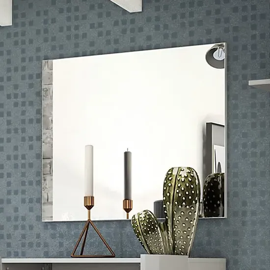 Maestro Rectangular Wall Mirror - Grey, MDF image