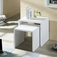 Magaly Nest of Tables - White High Gloss