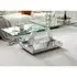 Magic Wings Swivel Coffee Table - Clear, Tempered Glass