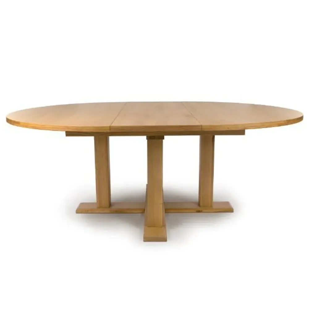Magna Extending Round Dining Table - Oak image