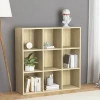 Magni 9-Shelf Bookcase - Sonoma Oak, Engineered Wood