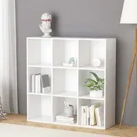 Magni 9-Shelf Bookcase - White, Engineered Wood