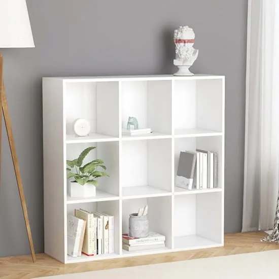 Magni 9-Shelf Bookcase - White, Engineered Wood image