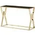 Magni Console Table - Black Glass, Gold Metal