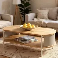 Magnolia Coffee Table with Undershelf - Grey, Oak