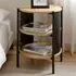 Magnolia End Table with 2 Shelves - Black, Oak