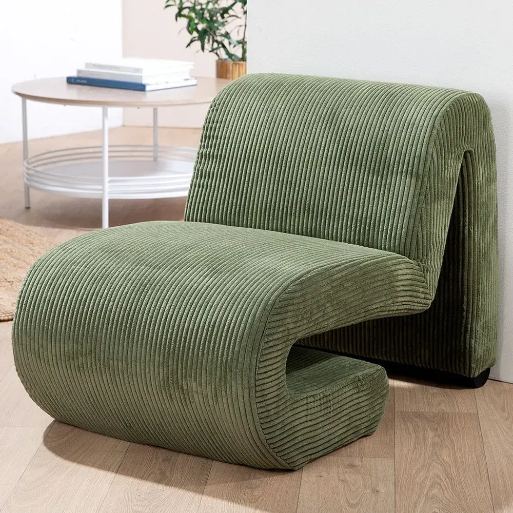 Magnolia Fabric Armchair - Green