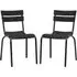 Magnolia Outdoor Side Chairs Set of 2 - Black, Aluminium