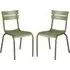 Magnolia Outdoor Side Chairs Set of 2 - Olive Green, Aluminium