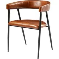 Mahnomen Genuine Leather Armchair - Tawny